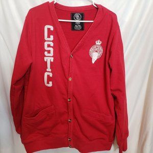 Crooks and Castle Cant Stop The Crooks V Neck Letterman Sweatshirt Size XL